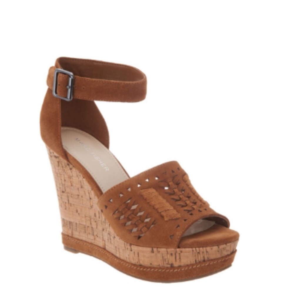 Marc Fisher Suede Ankle Strap Wedges - Hillana - Picture 7 of 7